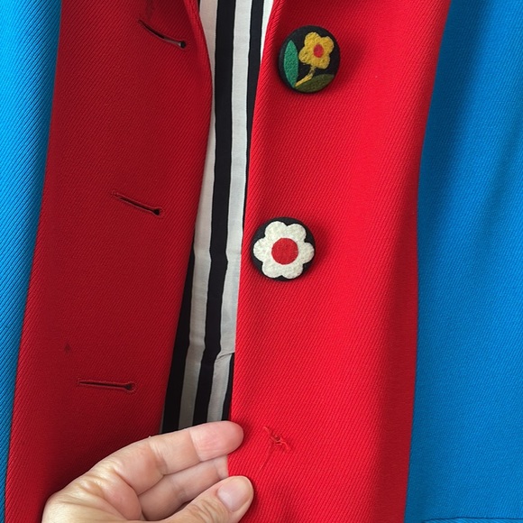 Moschino Cheap and Chic Vintage very colorful Blazer Size 12 - Picture 3 of 13